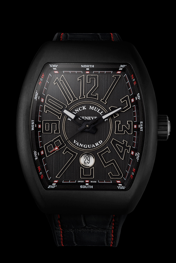 Vanguard大三針日曆鈦金屬PVD腕錶